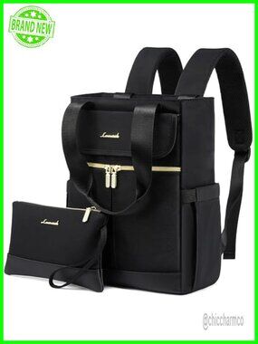 Convertible Mini Backpack Purse for Women, Tote Handbag, 14in Laptop Daypack,